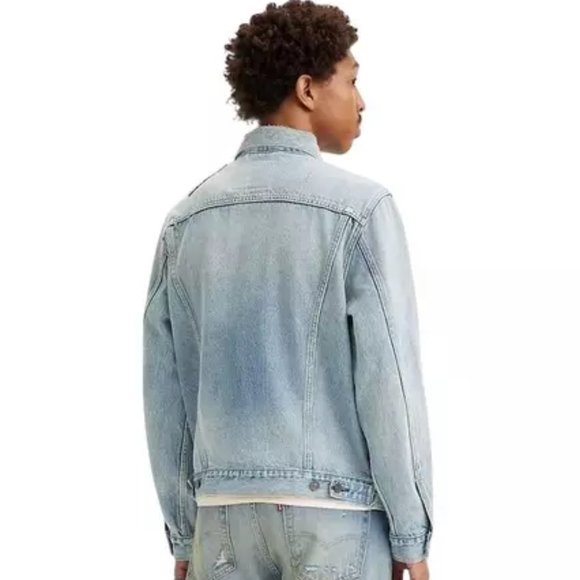 Levi's Premium Men's Vintage Leather Patch Trucker Jacket Urban Outfitters NWT - Picture 2 of 10